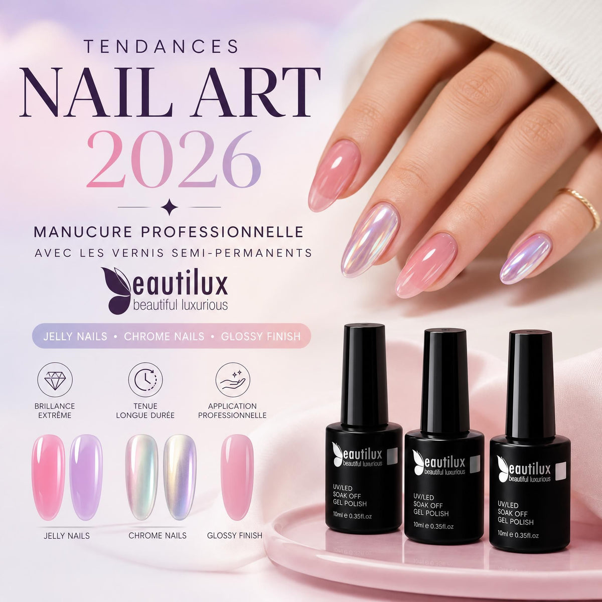 Tendances nail art 2026 : le guide complet pour une manucure professionnelle au vernis semi-permanent Image