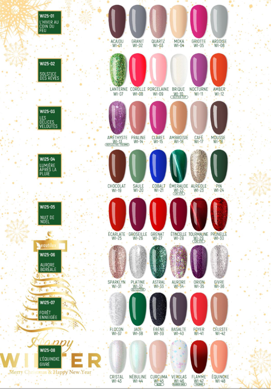 Vernis Semi-Permanent Collection Hiver – Beautilux | 48 Teintes au coin du feu Image