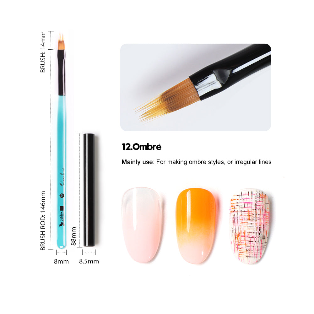 Beautilux BLUE CRYSTAL NAIL BRUSH — OMBRE | CBNB-12 - CBNB-12 Image