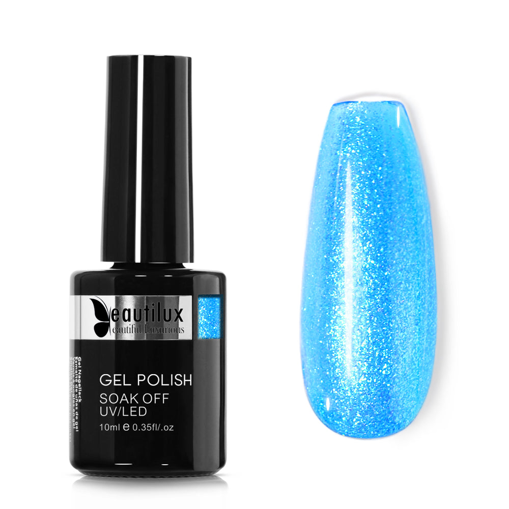 Vernis Semi-Permanent Rouge glitter – B-148 | Beautilux 10ml - Tenue 3 Semaines Image