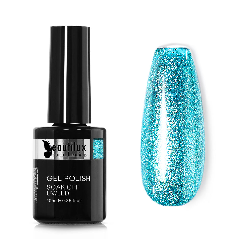 Vernis Semi-Permanent Turquoise Diamant – B-156 | Beautilux 10ml – Tenue 3 Semaines Image