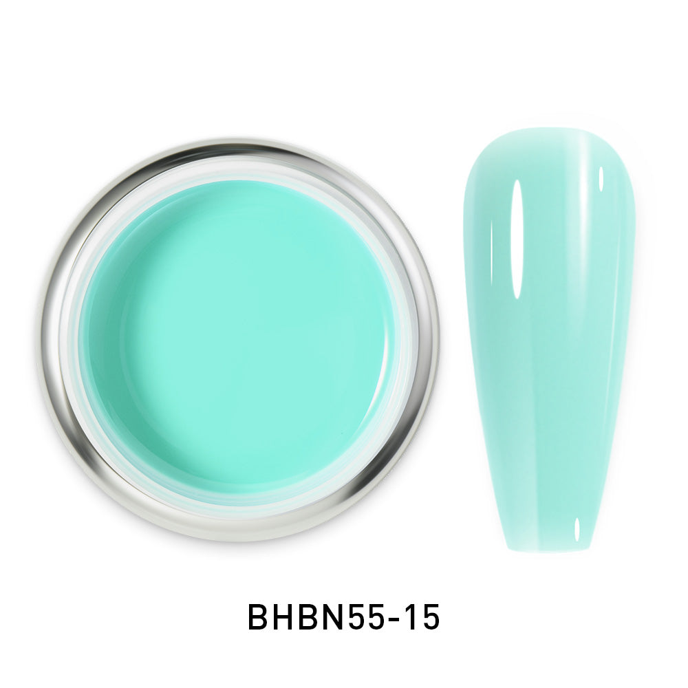 Gel de construction dur Beautilux BHBN55-15 Menthe Turquoise 55g — Hard Gel Coloré UV/LED Soak Off Extension Ongles Professionnel Image