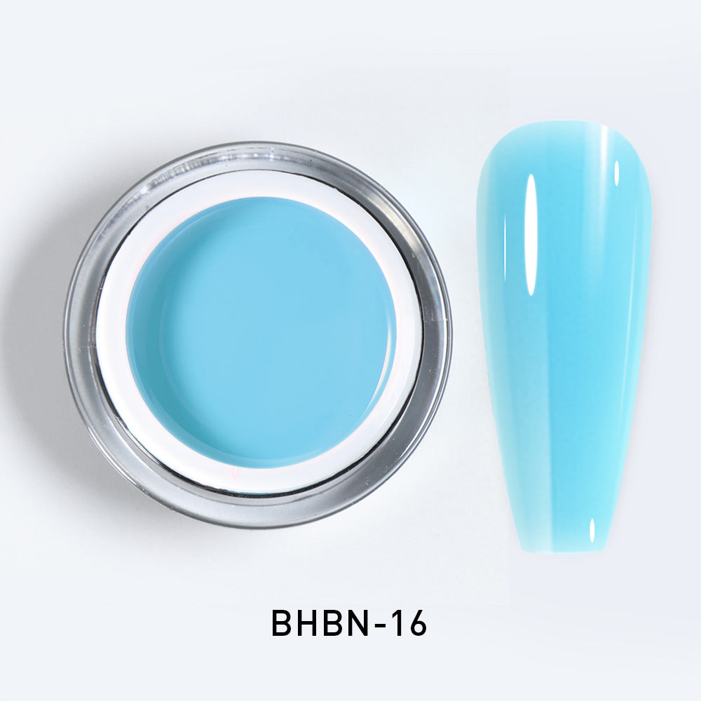 Gel de construction dur Beautilux BHBN-16 Bleu Ciel Pastel 10g — Hard Gel Coloré UV/LED Soak Off Extension Ongles Professionnel Image