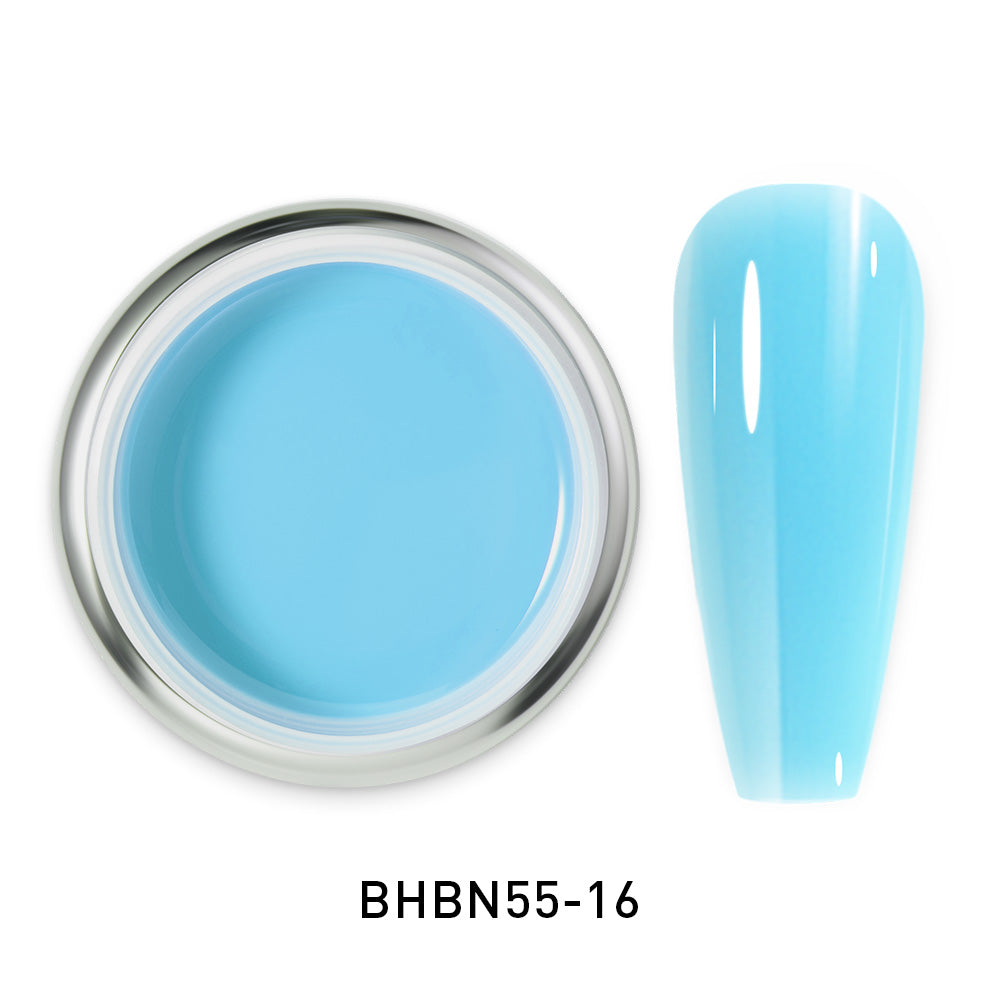 Gel de construction dur Beautilux BHBN55-16 Bleu Ciel Pastel 55g — Hard Gel Coloré UV/LED Soak Off Extension Ongles Professionnel Image