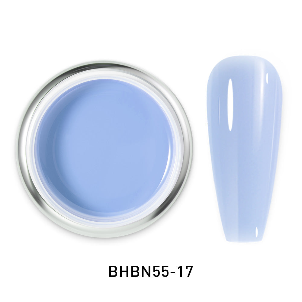 Gel de construction dur Beautilux BHBN55-17 Bleu Lavande Doux 55g — Hard Gel Coloré UV/LED Soak Off Extension Ongles Professionnel Image