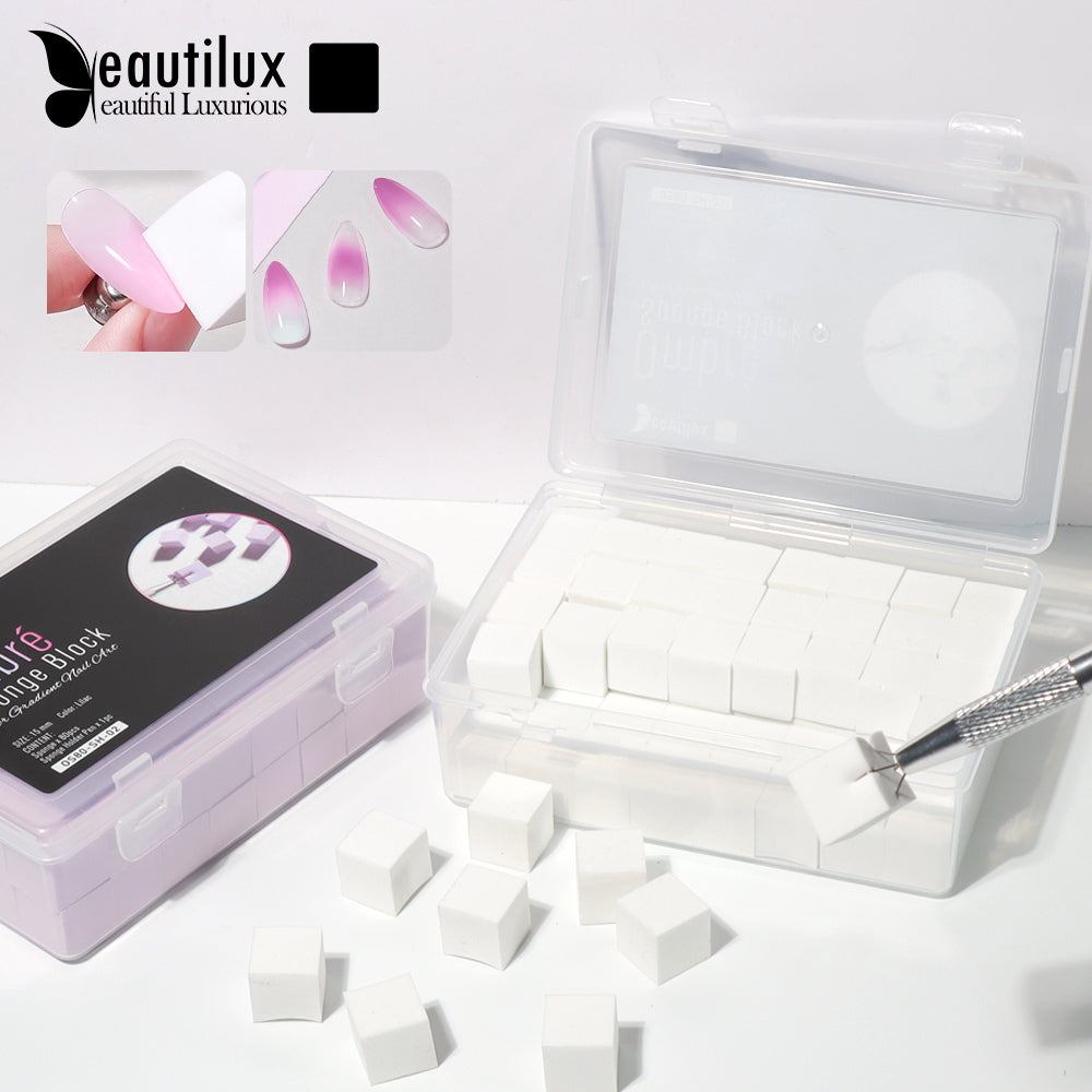 Bloc Éponge pour Nail Art Ombré – 80 pièces/boîte | Beautilux Image