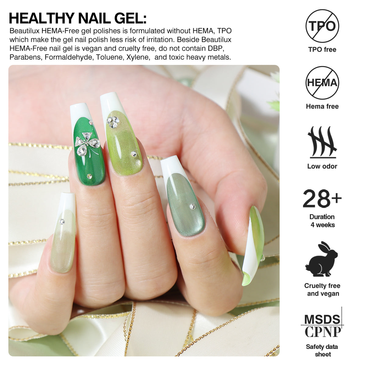 MC26-01 Kit de 6 Vernis Semi-Permanent Cat eye Nature Printemps 10Ml MC  Tenue 28 Jours | Beautilux