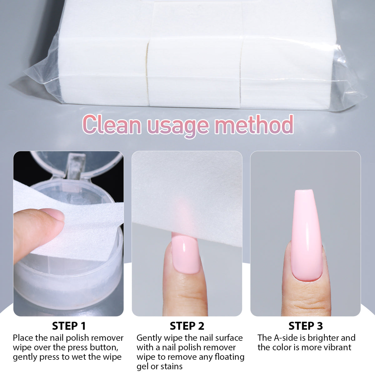 XJM-1000 Beautilux Lint-Free Nail Wipes 1000pcs