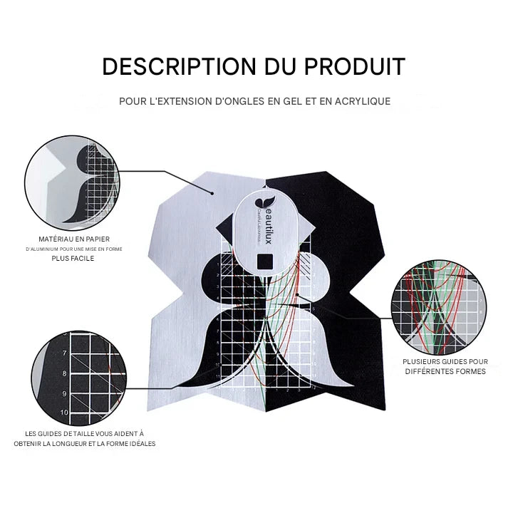 Beautilux Chablons de Construction Ongles Professionnelles – 300 pcs