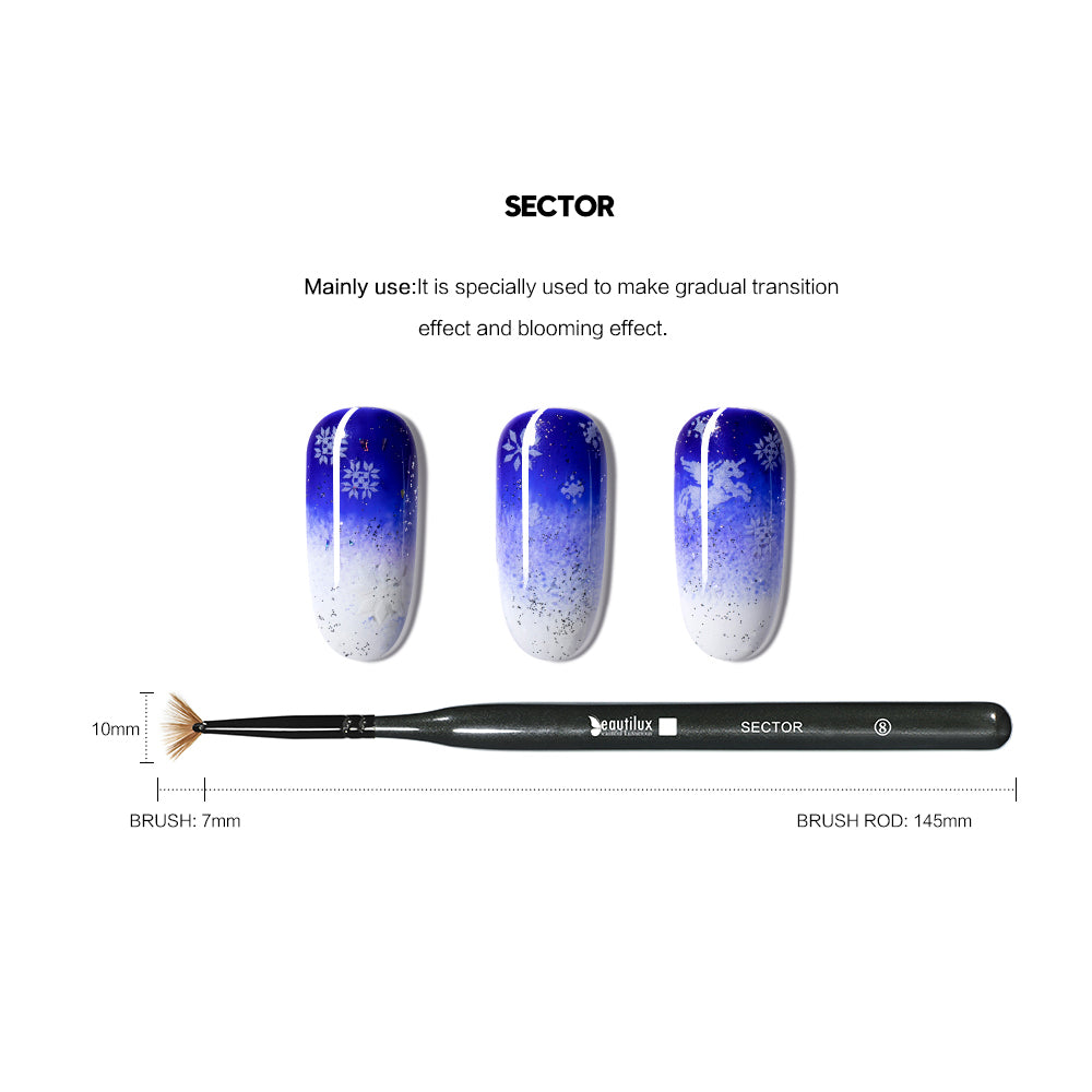 Beautilux WOODEN HANDLE NAIL BRUSH — SECTOR | NB-08 - NB-08 Image