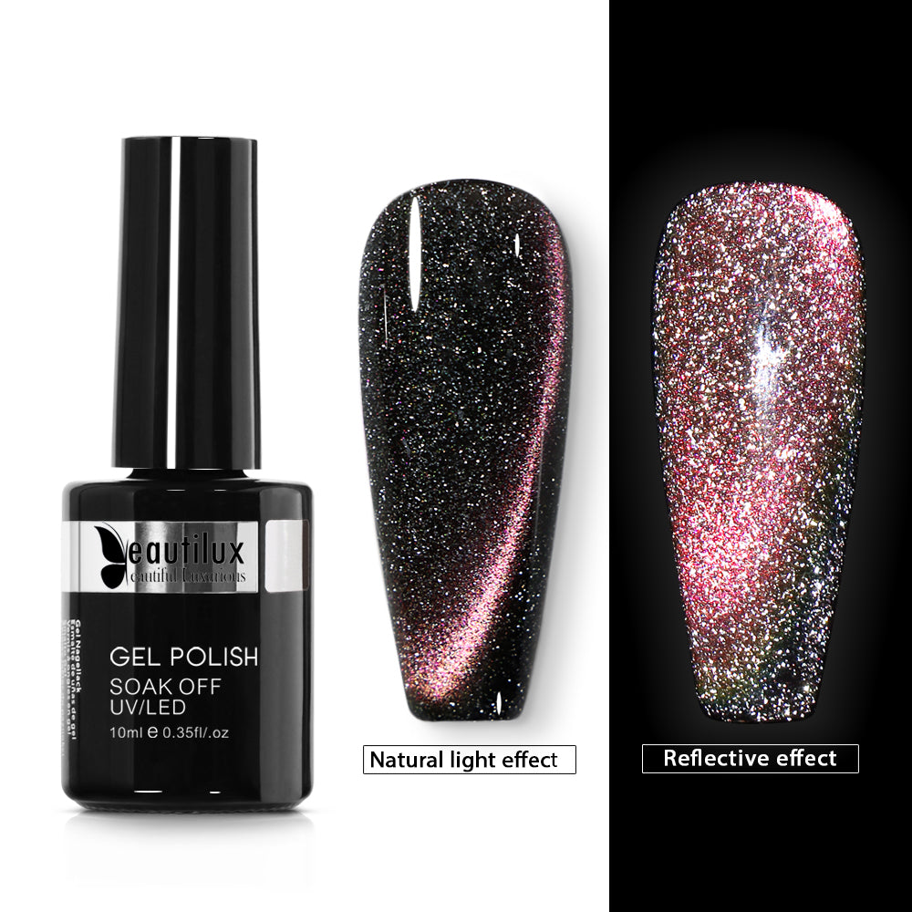 Vernis Semi-Permanent Cat Eye 9D Magnétique Rose Galactique – 9DSZ-01 | Beautilux 10ml – Tenue 3 Semaines