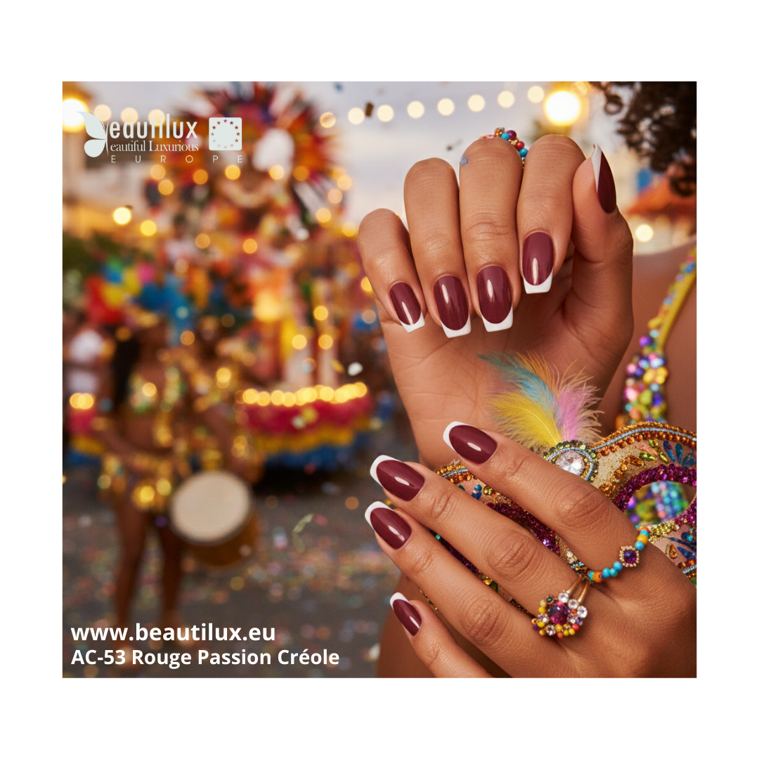 Nuancier vernis gel rouge passion créole AC-53 Beautilux couleur vibrante  
