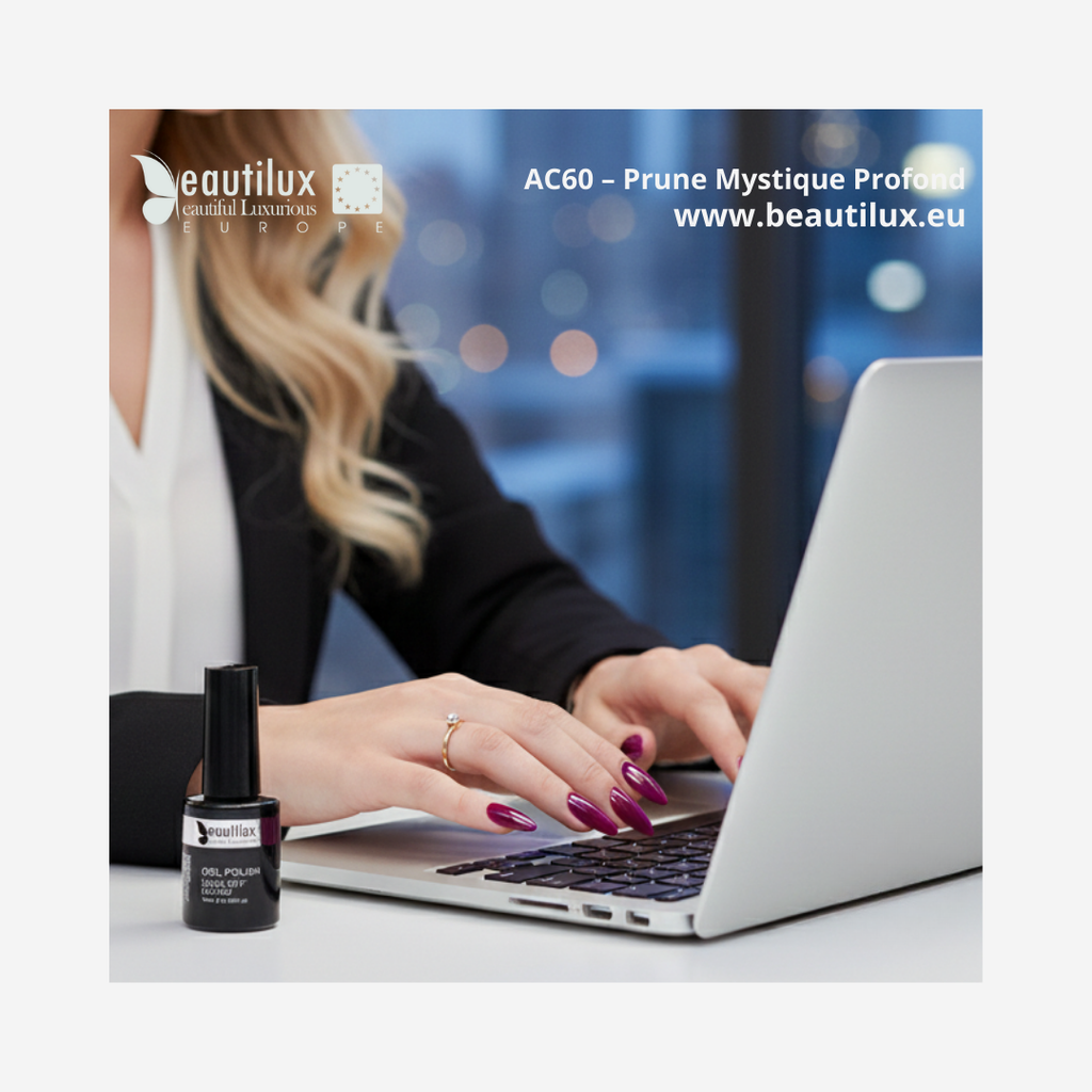 Nuancier vernis gel prune mystique profond AC-60 Beautilux couleur envoûtante  
