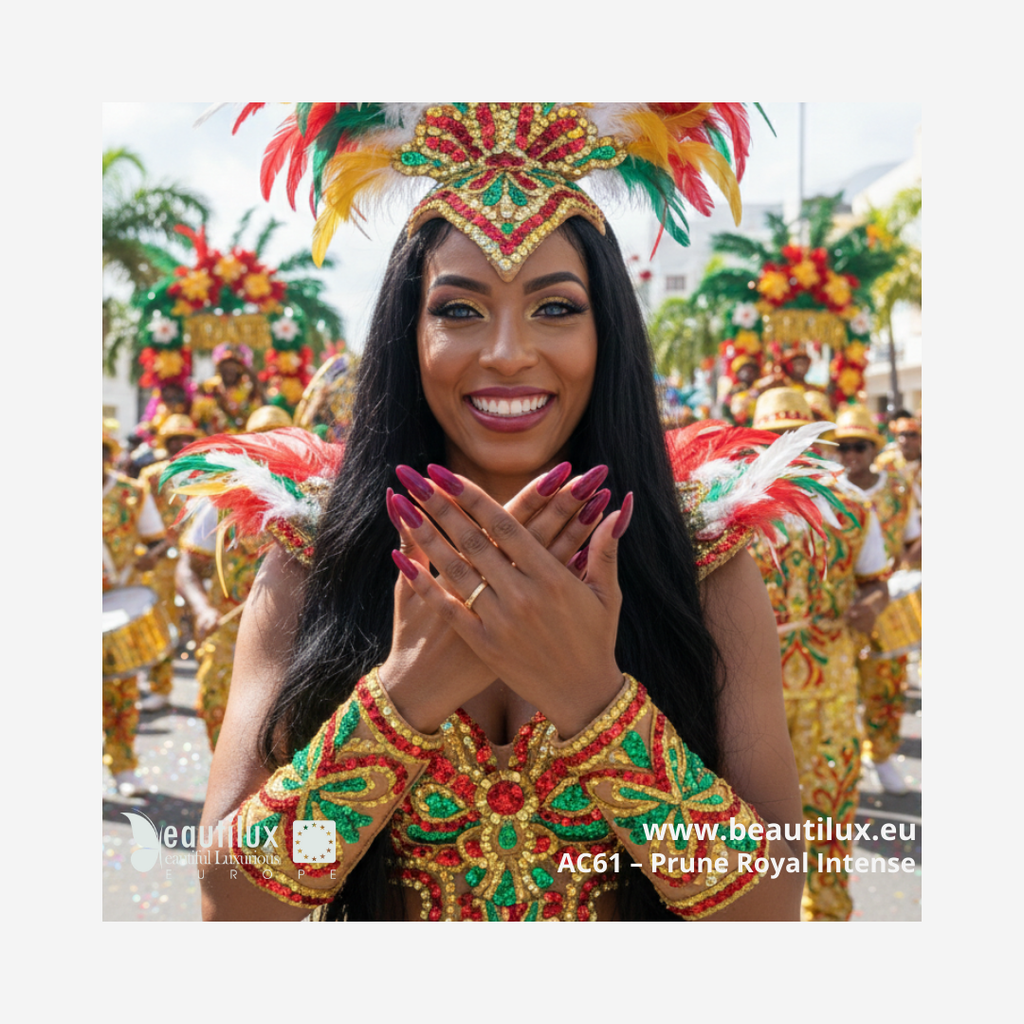 Nuancier vernis gel prune royal intense AC-61 Beautilux couleur majestueuse  
