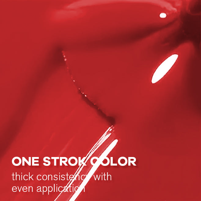 Rendu vernis gel rouge Roussillon AT-01 sur ongles 