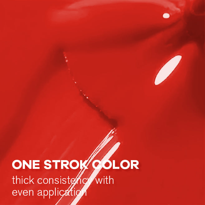 Rendu vernis gel rouge piment AT-25 sur ongles 