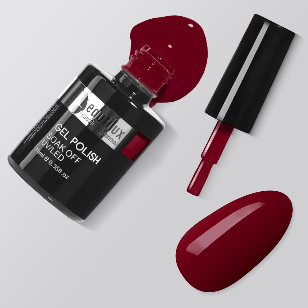 Flacon de vernis semi-permanent Beautilux AT-26 Rouge Cranberry canneberge 10ml
