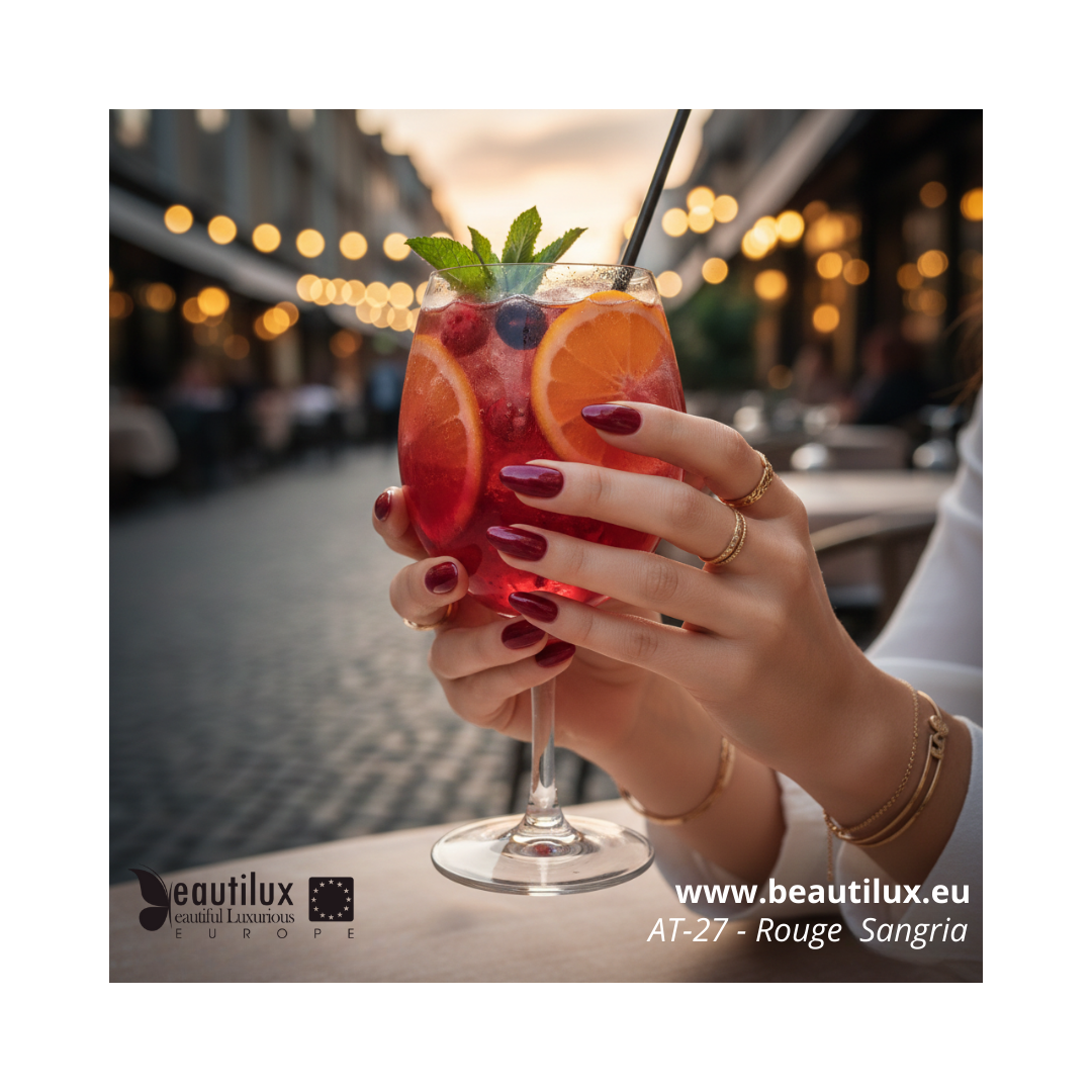Nuancier vernis gel rouge sangria AT-27 Beautilux rouge festif
