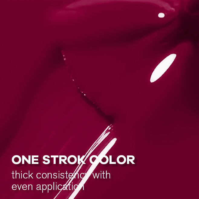 Rendu vernis rouge rubis AT-29 sur ongles
