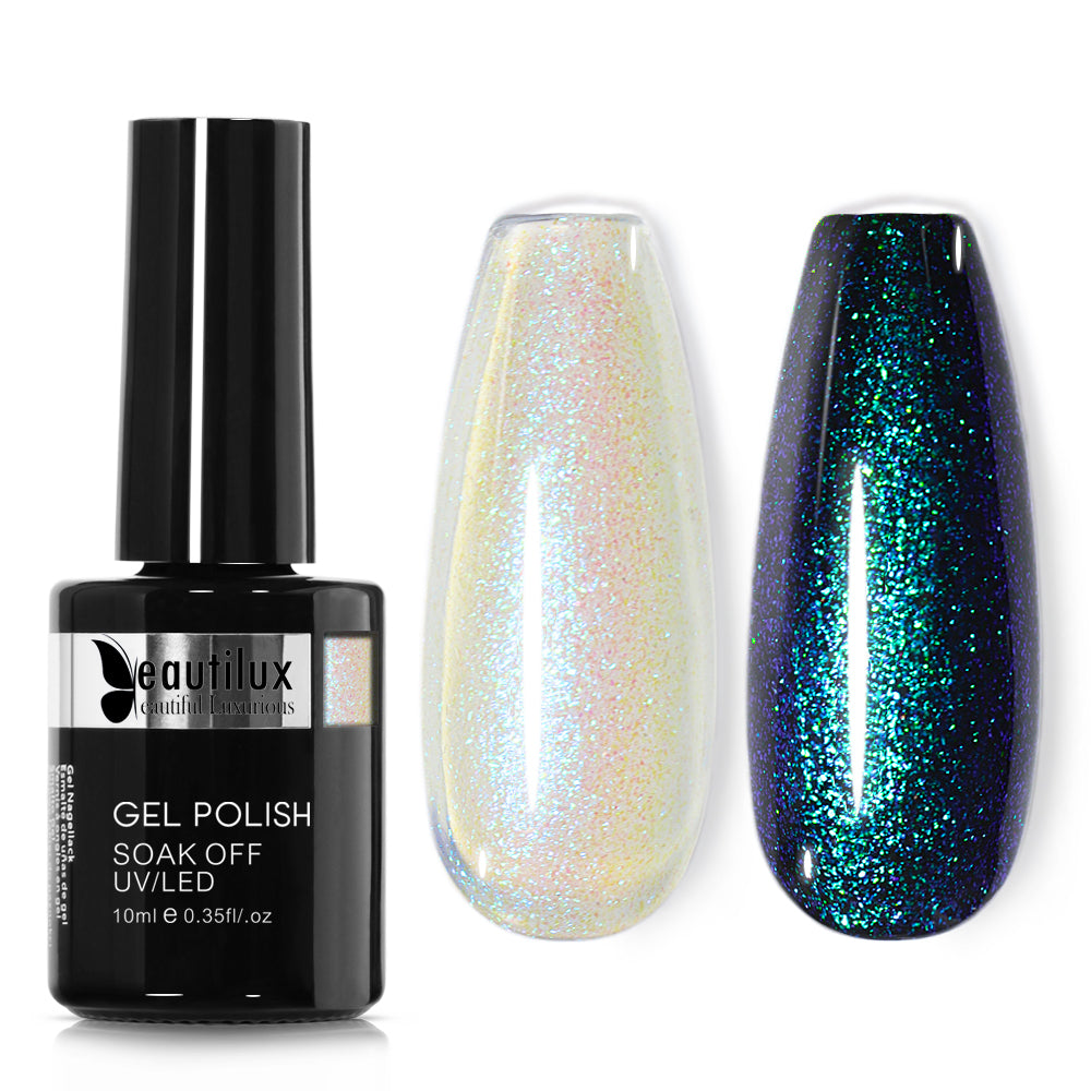 Vernis Semi-Permanent Aurora Bleu Turquoise Multichrome – AU-04 | Beautilux 10ml – Tenue 3 Semaines