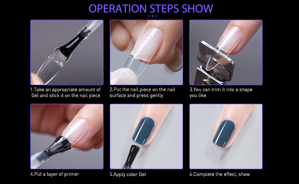 Capsules Ongles PMMA Carré Naturel | Soak Off | Pose Américaine | Beautilux JP552-SN | 552 pcs