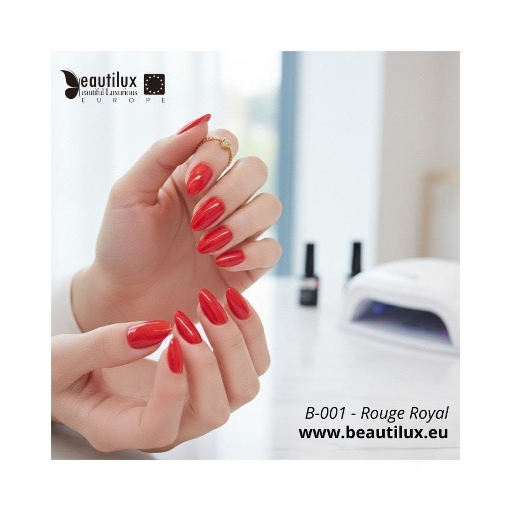 Nuancier vernis gel rouge royal B-001 Beautilux  