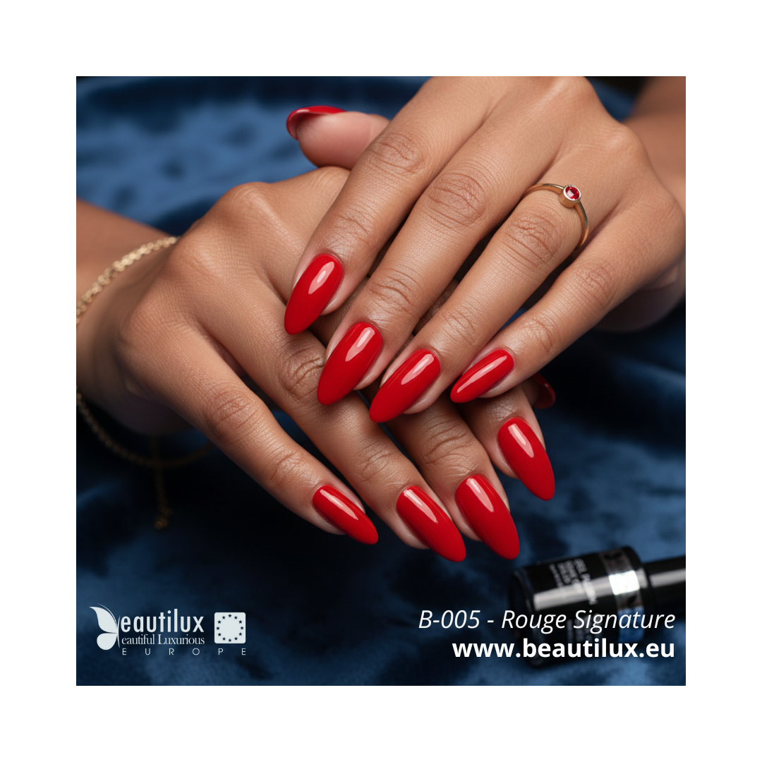 Nuancier vernis gel rouge signature B-005 Beautilux couleur iconique