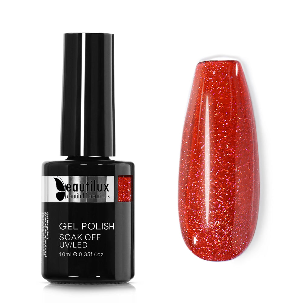 Vernis semi-permanent Rouge Paris Shimmer B-164 Beautilux – Gel polish rouge shimmer 10ml Image
