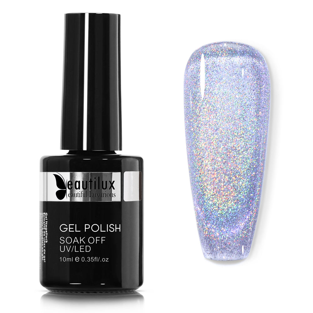 Vernis Semi-Permanent Holographique Rainbow Cat Eye Lilas Holographique – BCM-02 | Beautilux 10ml – Tenue 3 Semaines Image