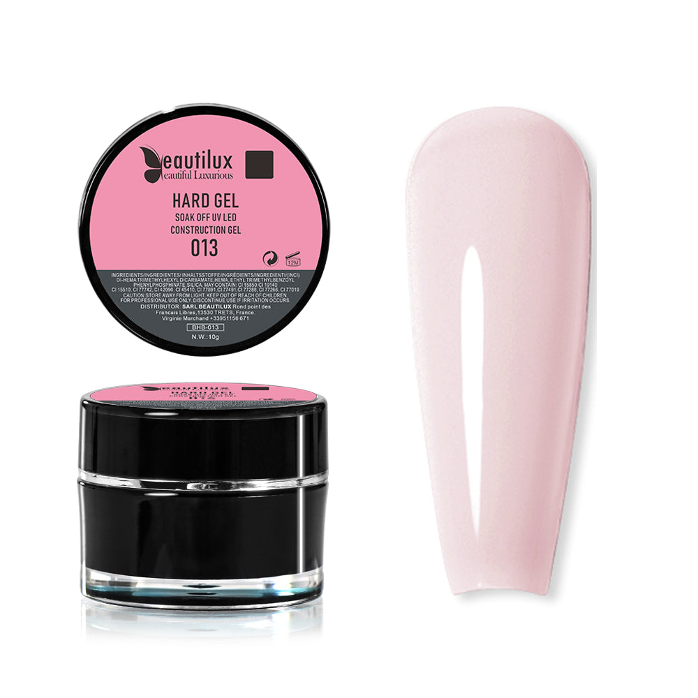 Gel de Construction Dur auto-égalisant Beautilux BHB-13 | Rose Laiteux | Hard Gel builder UV/LED 10g Image