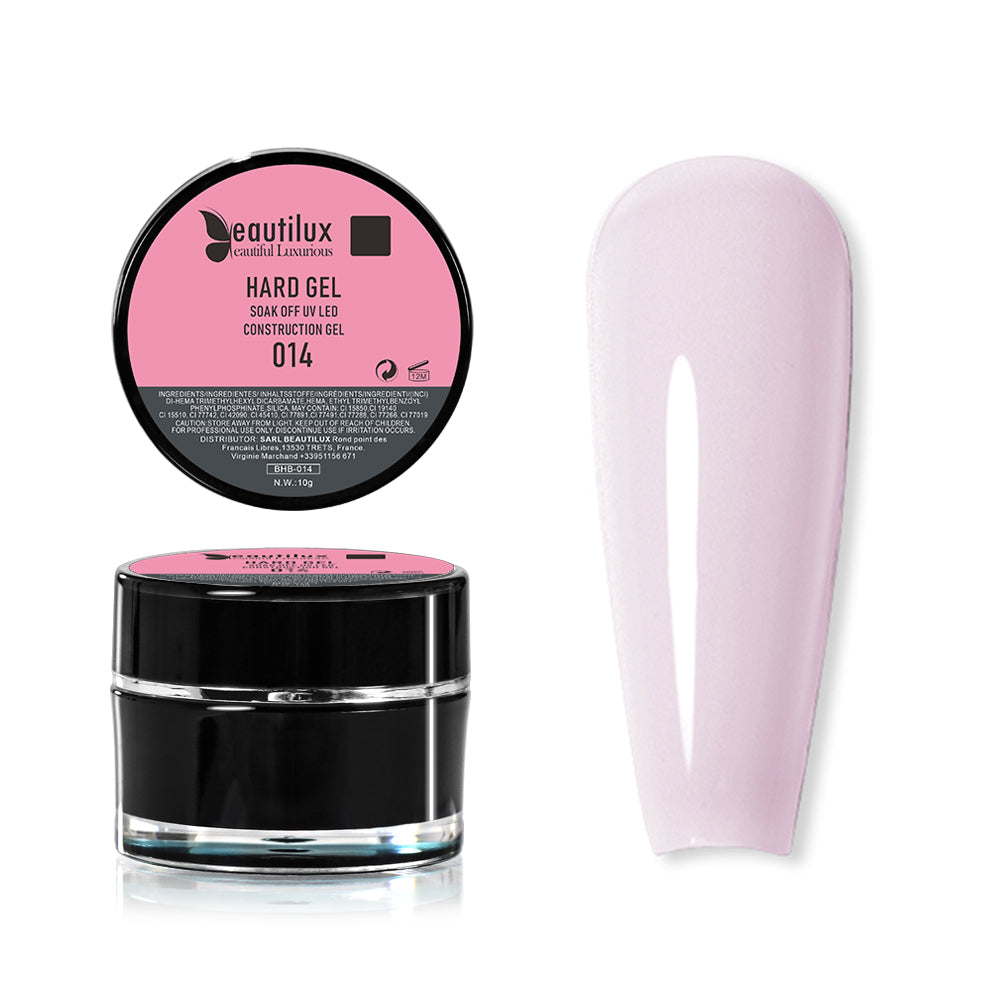 Gel de Construction Dur auto-égalisant Beautilux BHB-14 | Rose Lavande | Hard Gel builder UV/LED 10g Bild