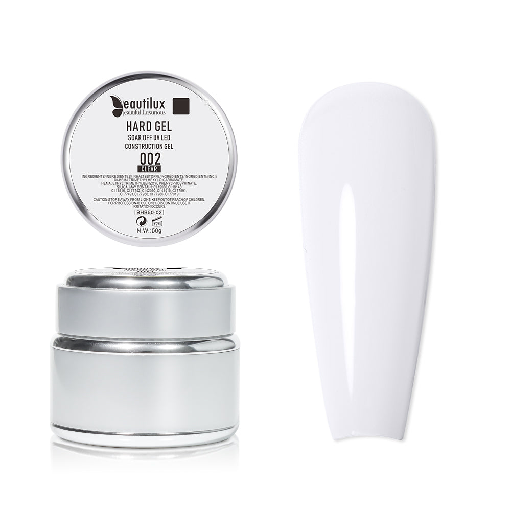 Gel de Construction Dur auto-égalisant Beautilux BHB55-02 | Blanc Opaque | Hard Gel builder UV/LED 55g Bild
