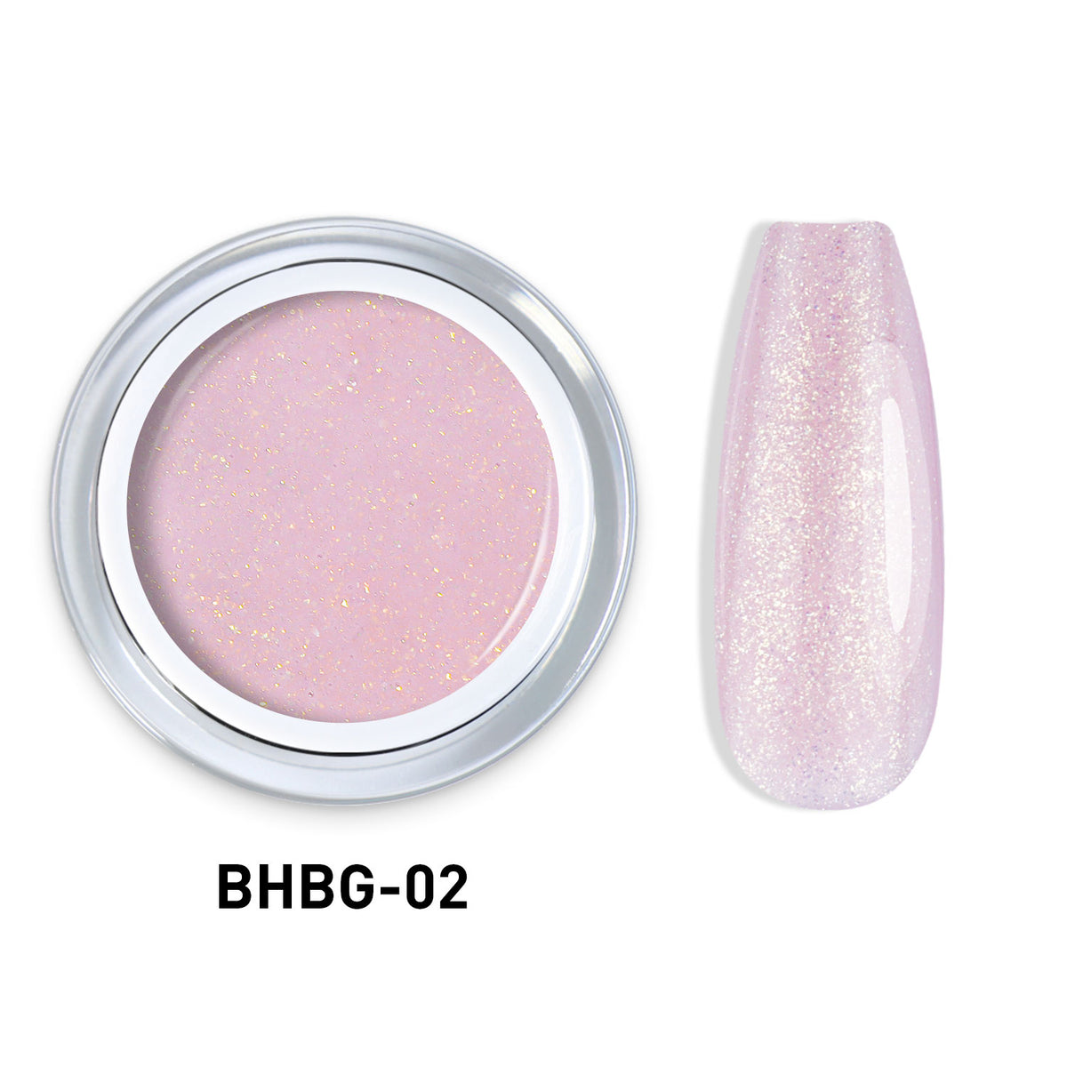 Beautilux BHBG-02 "Lilas Irisé" – Gel Auto-Égalisant Pailleté UV/LED | 10g Image