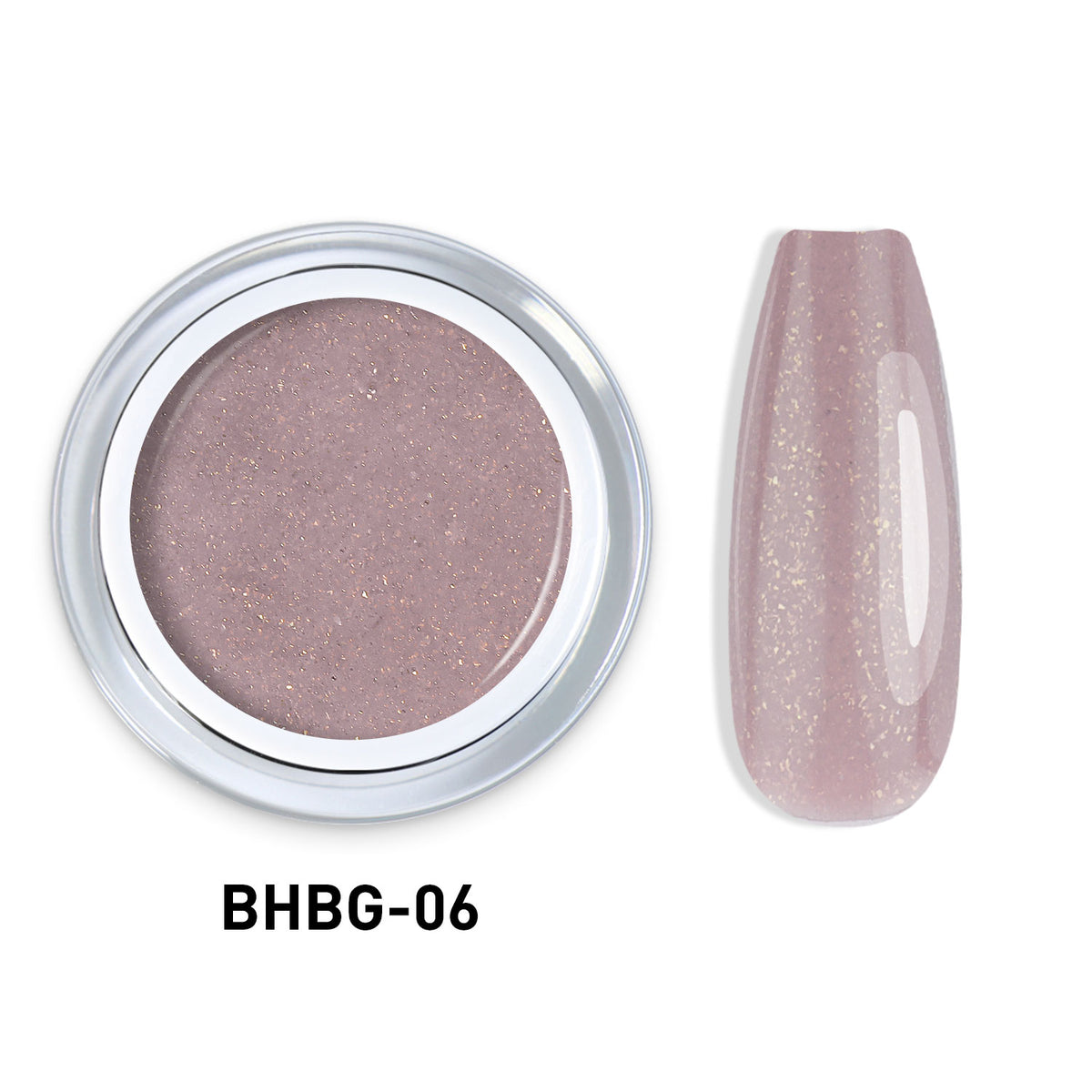 Beautilux BHBG-06 "Mauve Précieux" – Gel Auto-Égalisant Pailleté UV/LED | 10g Image
