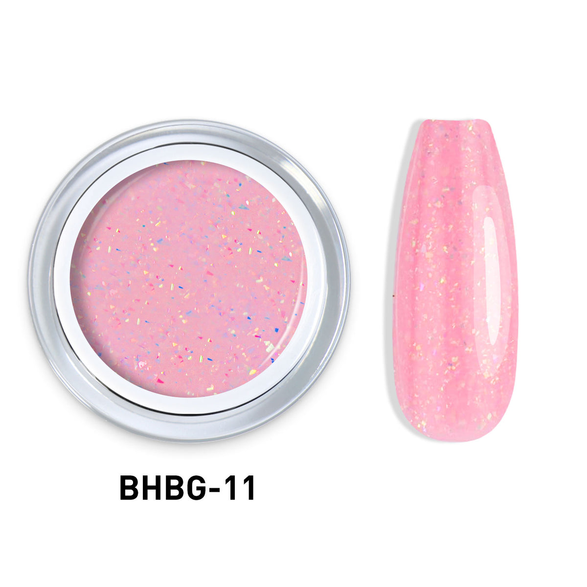 Beautilux BHBG-11 "Flamingo Festif" – Gel Auto-Égalisant Pailleté UV/LED | 10g Image