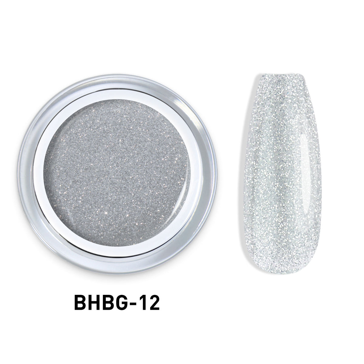 Beautilux BHBG-12 "Diamant Argent" – Gel Auto-Égalisant Pailleté UV/LED | 10g Image