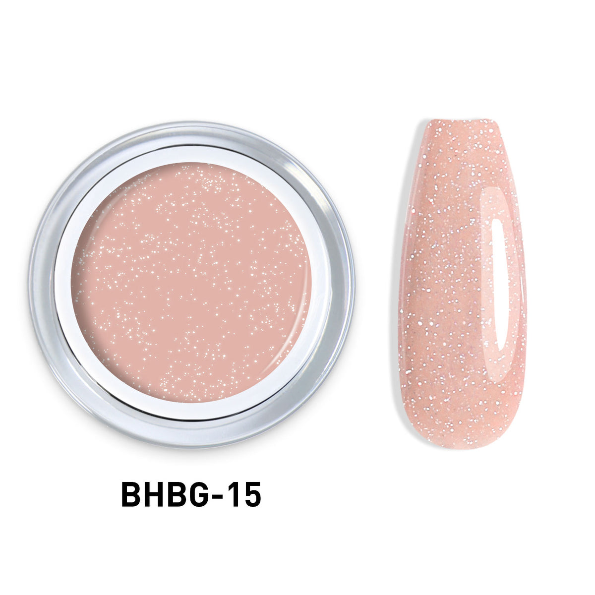 Beautilux BHBG-15 "Pêche Nacré" – Gel Auto-Égalisant Pailleté UV/LED | 10g Image