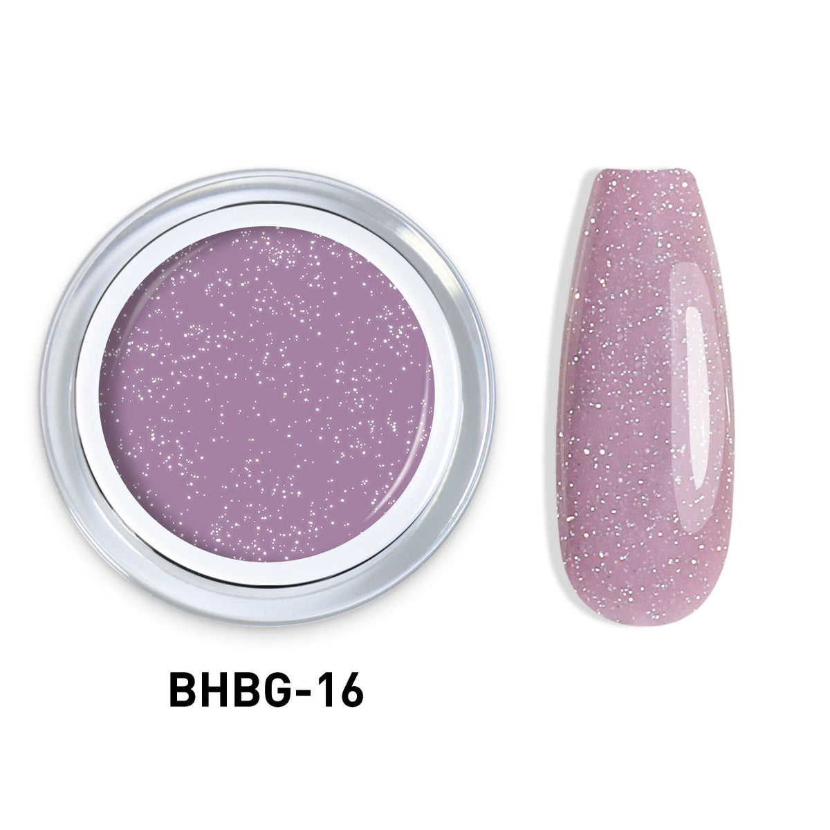 Beautilux BHBG-16 "Mauve Étoilé" – Gel Auto-Égalisant Pailleté UV/LED | 10g Image