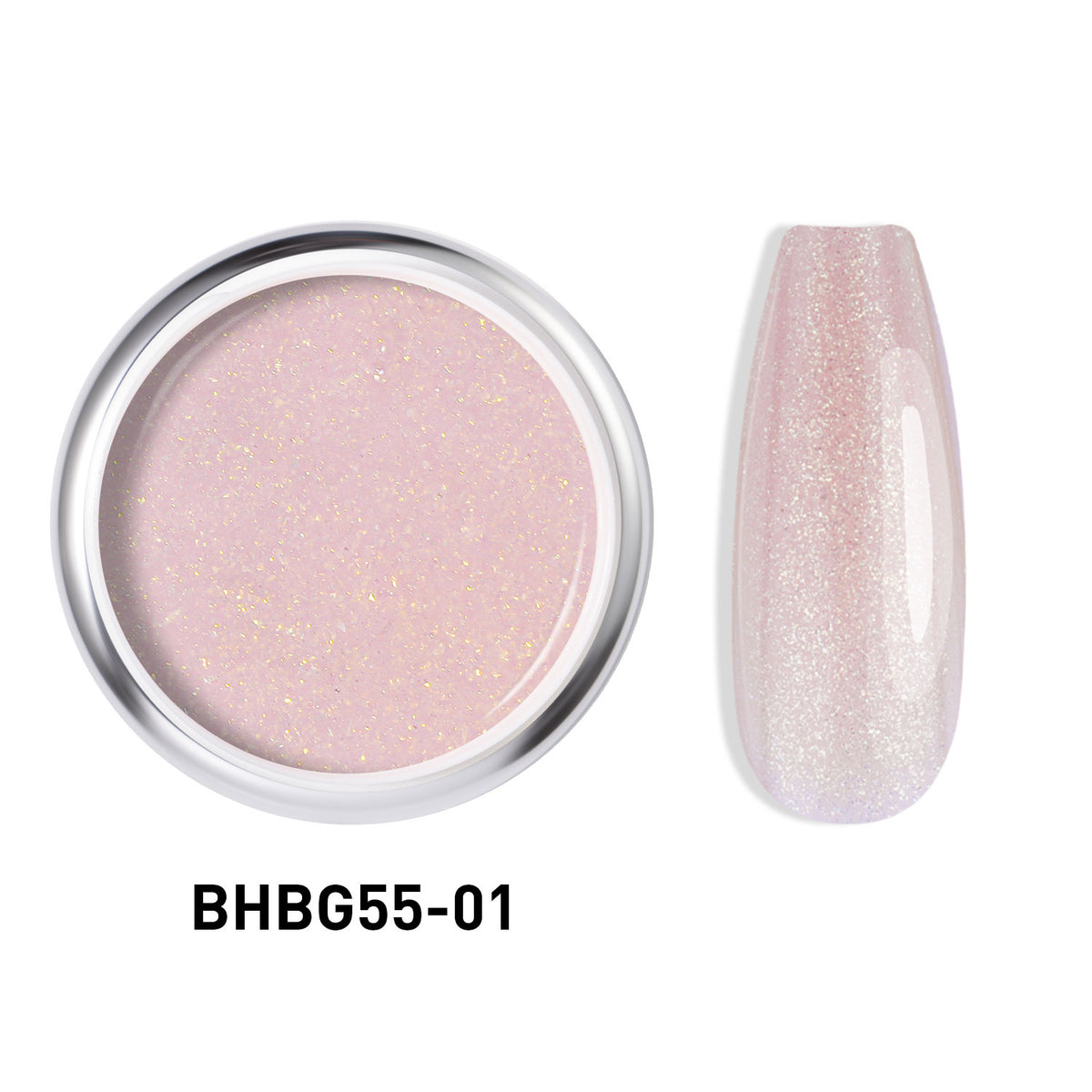 Beautilux BHBG55-01 "Rosée Dorée" – Gel Auto-Égalisant Pailleté UV/LED | 55g Image