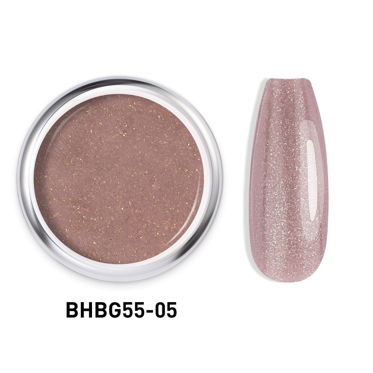 Beautilux BHBG55-05 "Cuivre Rosé" – Gel Auto-Égalisant Pailleté UV/LED | 55g Image