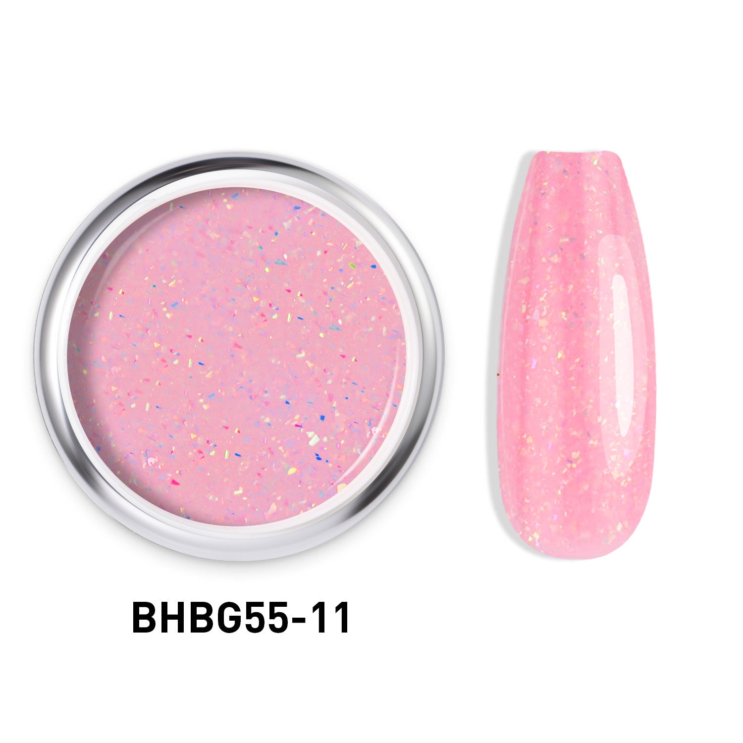 Beautilux BHBG55-11 "Flamingo Festif" – Gel Auto-Égalisant Pailleté UV/LED | 55g Image