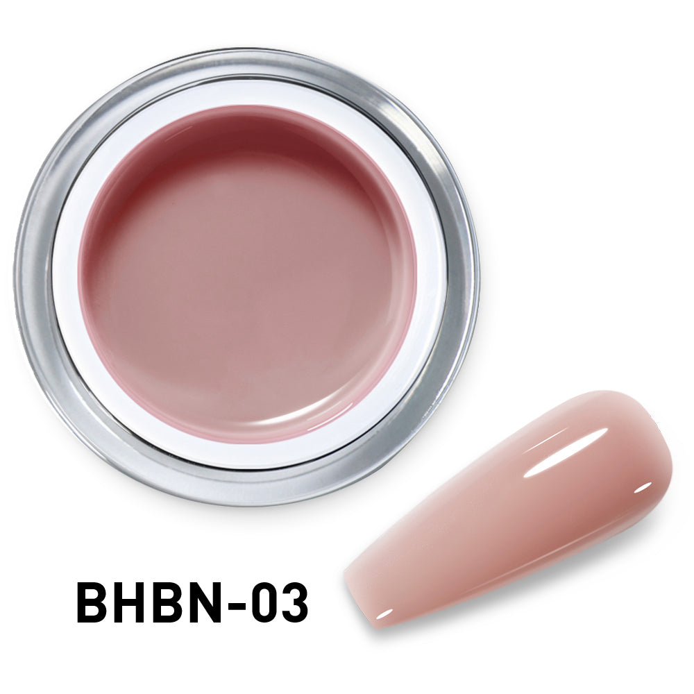 Gel de Construction auto-égalisant Beautilux BHBN-03 | Nude Beige Rosé | Hard Gel UV/LED 10g — Format Découverte Image