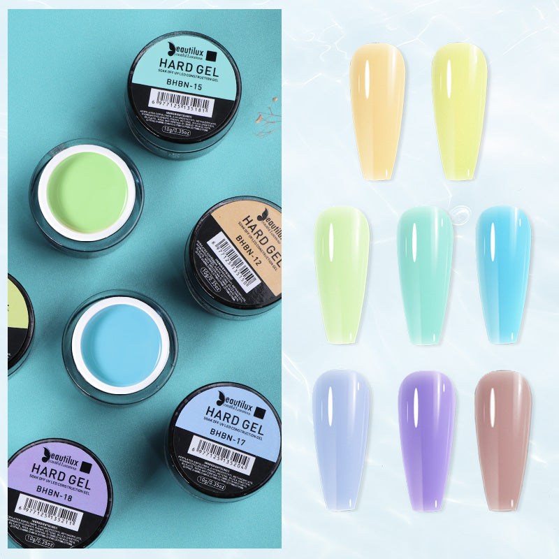 Gel de Construction Beautilux auto-égalisant BHBN-16 | Bleu Ciel Pastel | Hard Gel UV/LED Soak Off 10g