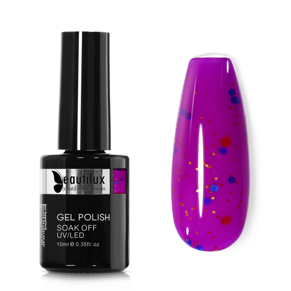 Vernis Semi-Permanent Confettis Violet Fuchsia Confettis – BNL-01 | Beautilux 10ml