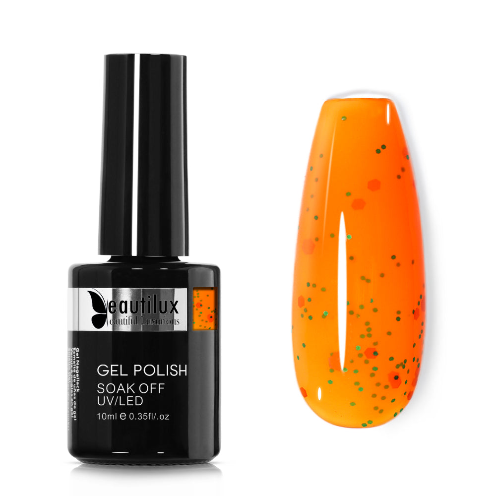 Vernis Semi-Permanent Confettis Orange Vitaminé Confettis – BNL-04 | Beautilux 10ml