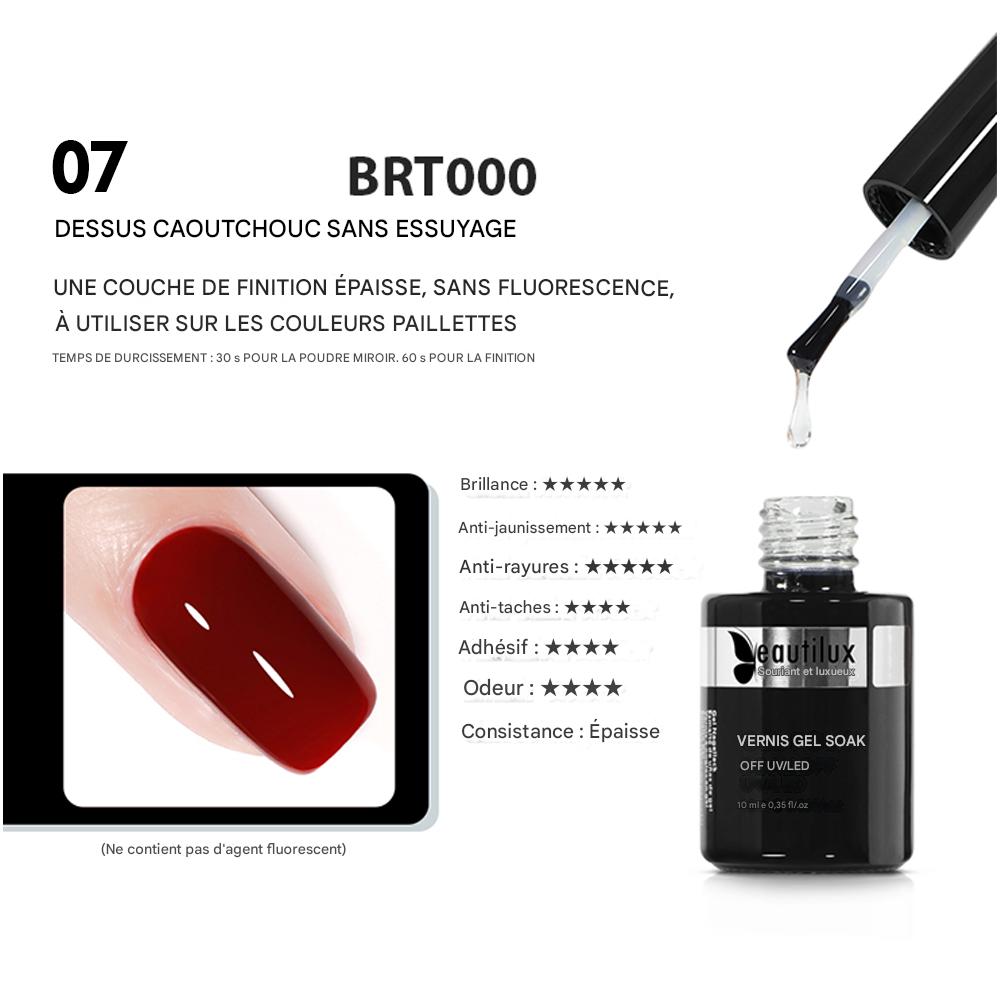 Rubber Top Coat No Wipe BRT000 10ml Image