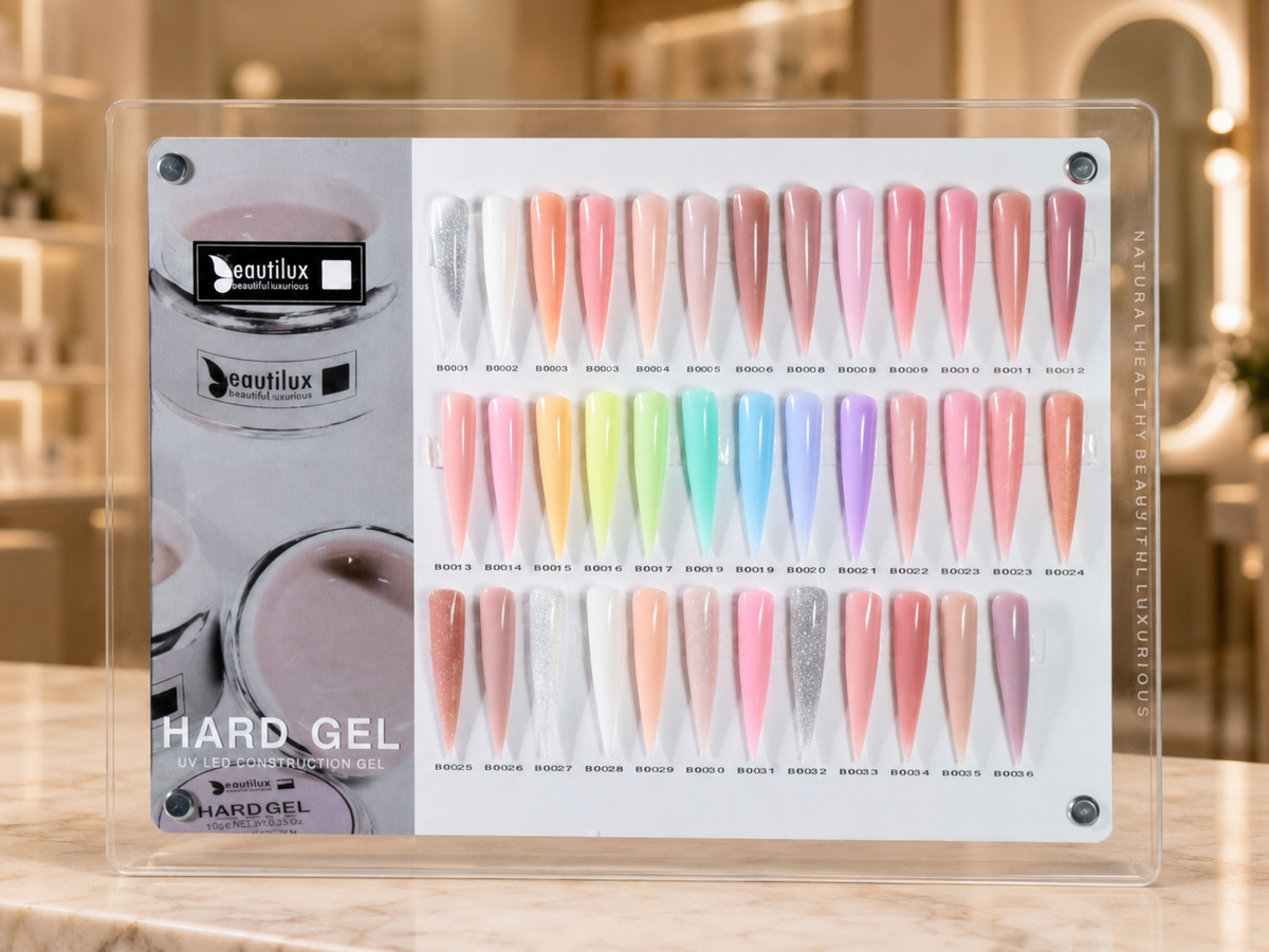 Beautilux Nuancier Couleur Palette 38 nuances GEL de la collection BHB