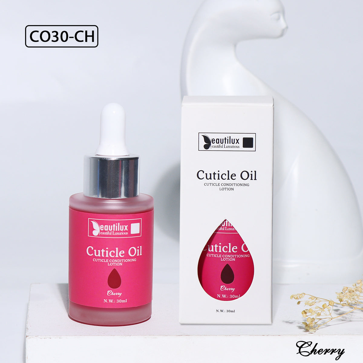 Huile à Cuticules Cherry Beautilux – 300 ml | CO30-CH