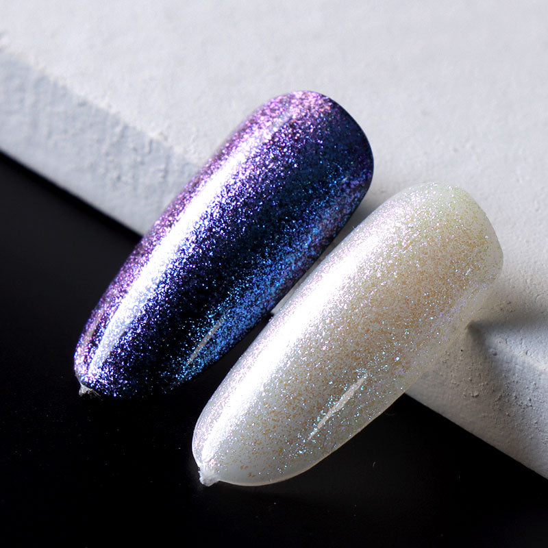 Vernis Semi-Permanent Bleu Violet Multichrome – CR-02 | Beautilux 10ml – Tenue 3 Semaines