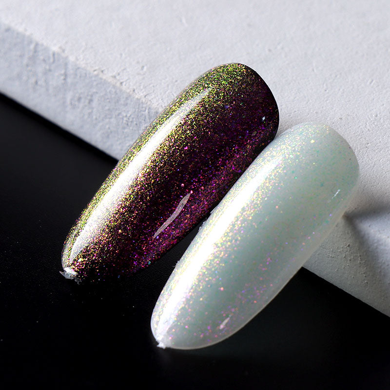 Vernis Semi-Permanent Violet Vert Or Multichrome – CR-04 | Beautilux 10ml – Tenue 3 Semaines